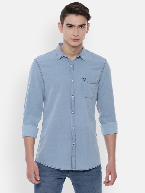 

Solly Jeans Co. Men Blue Regular Fit Solid Casual Shirt