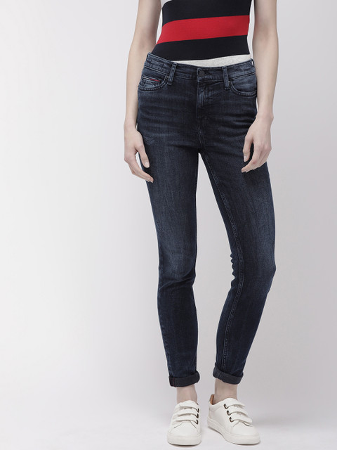 

Tommy Hilfiger Women Blue Nora Skinny Fit Mid-Rise Low Distress Stretchable Jeans