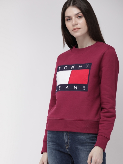 

Tommy Hilfiger Women Burgundy Printed Sweatshirt