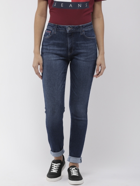

Tommy Hilfiger Women Blue SANTANA Skinny Fit High-Rise Clean Look Stretchable Jeans
