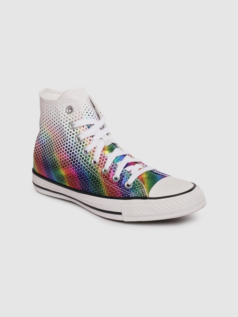 

Converse Women Multicoloured Printed Canvas High-Top Sneakers, Multi