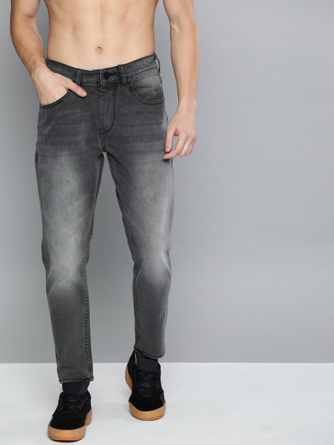 

HERE&NOW Men Grey Slim Tapered Fit Mid-Rise Clean Look Stretchable Jeans
