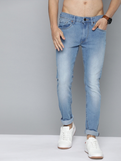 

HERE&NOW Men Blue Skinny Fit Mid-Rise Clean Look Stretchable Jeans
