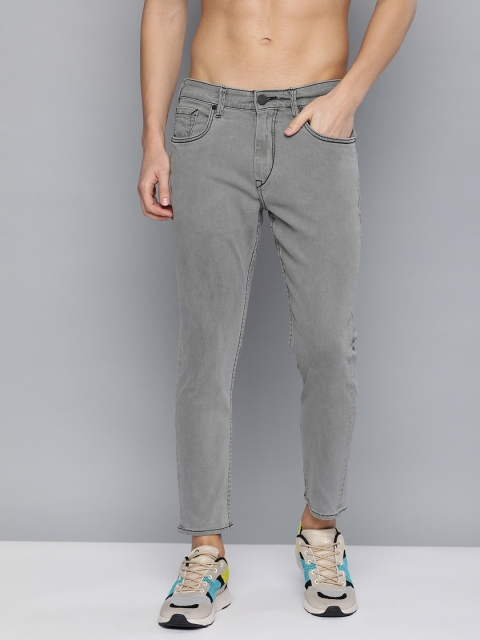 

HERE&NOW Men Grey Slim Tapered Fit Mid-Rise Clean Look Stretchable Jeans