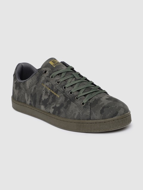 

BRITISH KNIGHTS Men Grey Camouflage Printed Sneakers