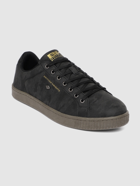 

BRITISH KNIGHTS Men Black Camouflage Printed Sneakers