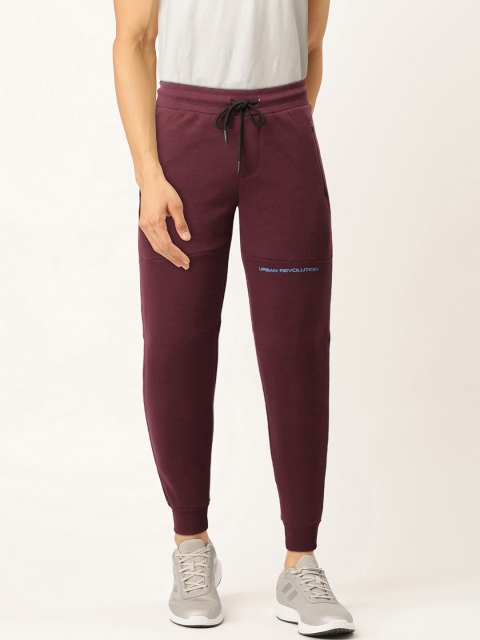 

Sweet Dreams Men Burgundy Solid Joggers