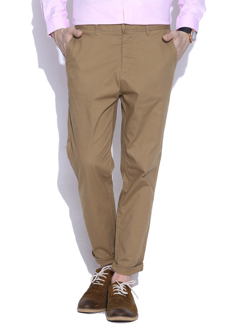 

Jack & Jones Brown Anti Fit Casual Trousers