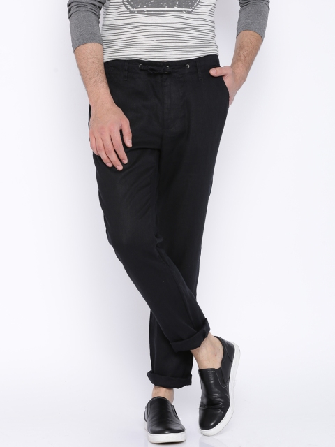 

Jack & Jones Premium Black Linen Casual Trousers