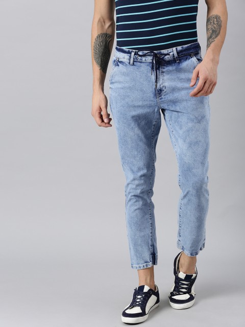 

Mast & Harbour Men Blue Jogger Fit Mid-Rise Clean Look Stretchable Jeans