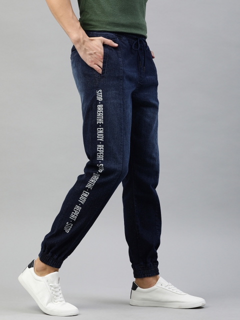 

Mast & Harbour Men Blue Jogger Mid-Rise Clean Look Stretchable Jeans