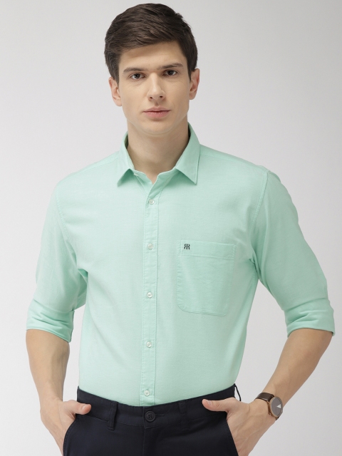 

Raymond Men Sea Green Slim Fit Solid Smart Casual Shirt