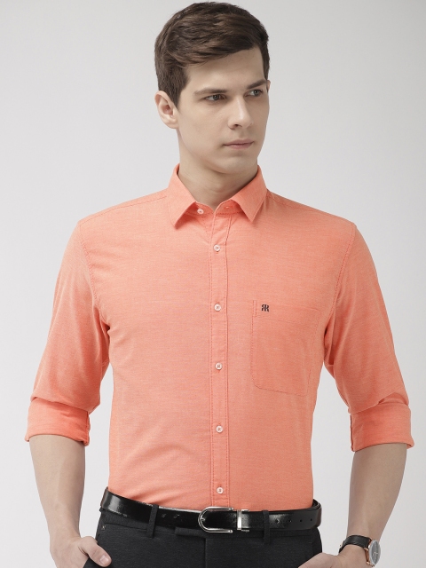 

Raymond Men Orange Slim Fit Solid Formal Shirt