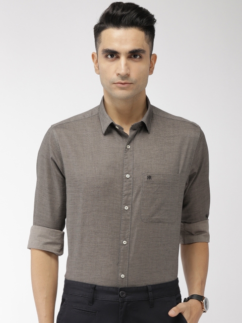 

Raymond Men Charcoal Slim Fit Solid Smart Casual Shirt