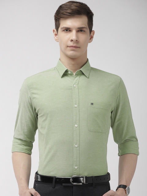 

Raymond Men Green Slim Fit Solid Formal Shirt