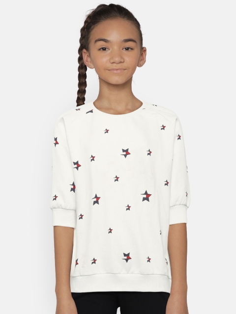 

Tommy Hilfiger Girls White & Charcoal Grey Printed Sweatshirt