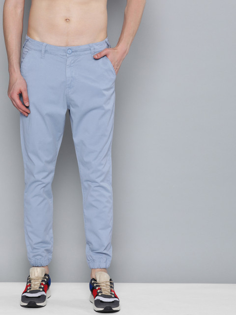

HERE&NOW Men Blue Jogger Slim Fit Mid-Rise Clean Look Stretchable Jeans