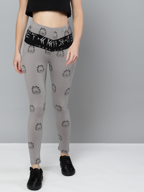 

Kook N Keech Garfield Women Grey & Black Printed Ankle Length Leggings