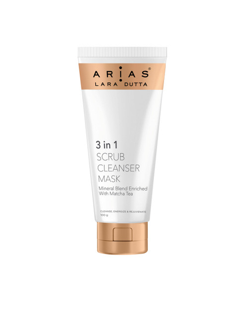 

Arias By Lara Dutta 3 In 1 Scrub Cleanser Mask, White
