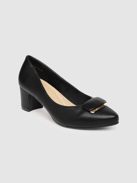 

Tresmode Women Black Solid Pumps
