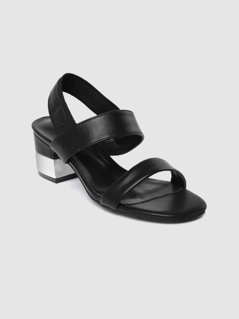 

Tresmode Women Black Solid Open Top Heels