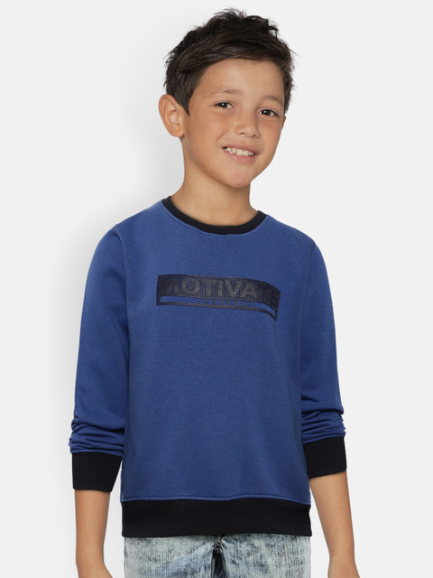 

Nins Moda Boys Navy Blue Printed Detail Sweatshirt