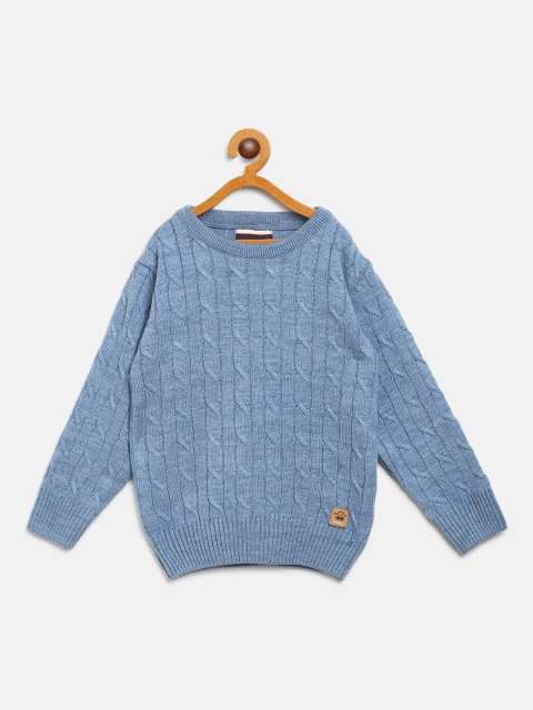

Nins Moda Boys Blue Cable Knit Sweater