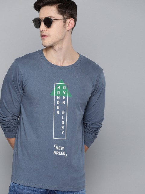 

Kook N Keech Men Blue Printed Round Neck T-shirt