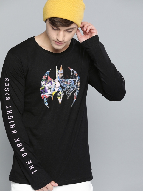 

Justice League Men Black Printed Round Neck T-shirt