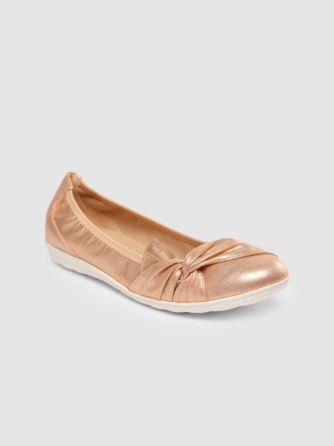 

Tresmode Women Rose Gold Solid Ballerinas