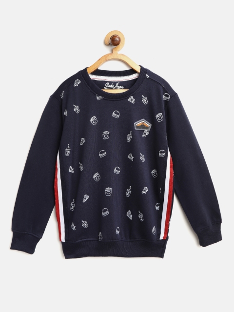 

Duke Boys Navy Blue & White Printed Sweatshirt