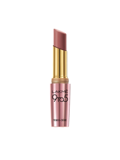 

Lakme 9 To 5 Primer + Creme Lip Color- Nude Dust CP10, Brown
