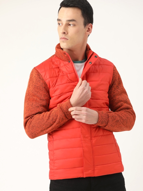 

United Colors of Benetton Men Orange Solid Lightweight Padded Jacket