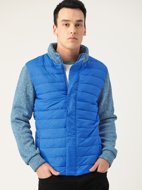 

United Colors of Benetton Men Blue Solid Lightweight Padded Jacket