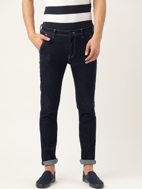 

United Colors of Benetton Men Navy Blue Skinny Fit Mid-Rise Clean Look Stretchable Jeans