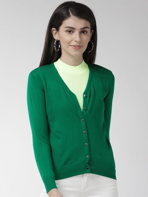 

Species Women Green Solid Cardigan