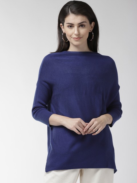 

Species Women Navy Blue Solid Sweater