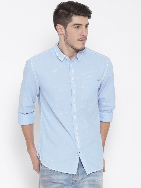 

Jack & Jones Men Blue Printed Casual Shirt