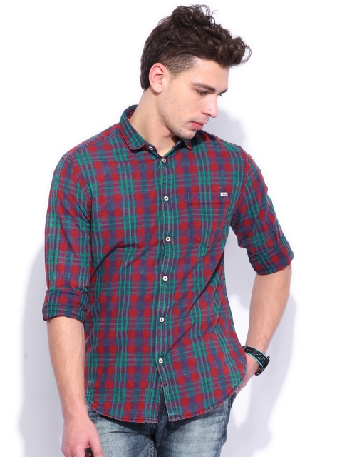 

Jack & Jones Red & Blue Checked Casual Shirt