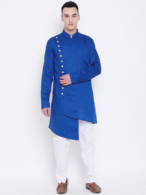 

SG LEMAN Men Blue Solid Kurta with Trousers
