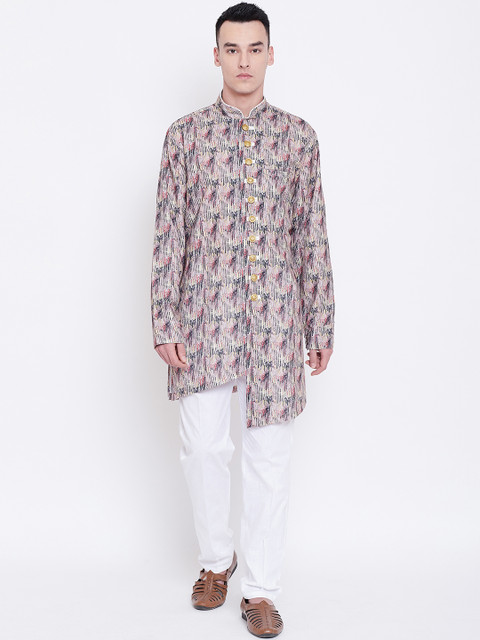 

SG LEMAN Men Multicoloured Printed Kurta with Trousers, Multi