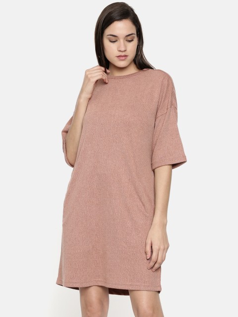 

Vero Moda Women Solid Brown T-shirt Dress