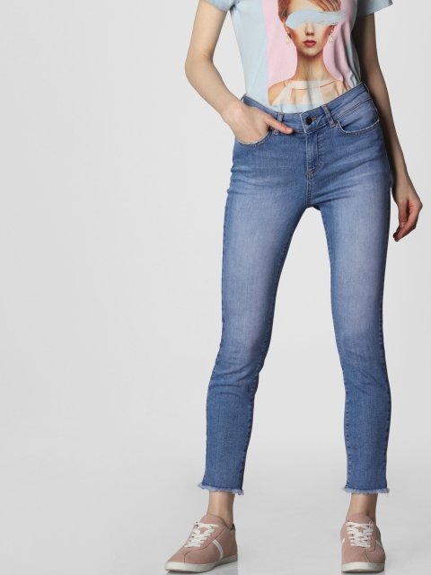 

Vero Moda Women Blue Skinny Fit Mid-Rise Clean Look Stretchable Jeans