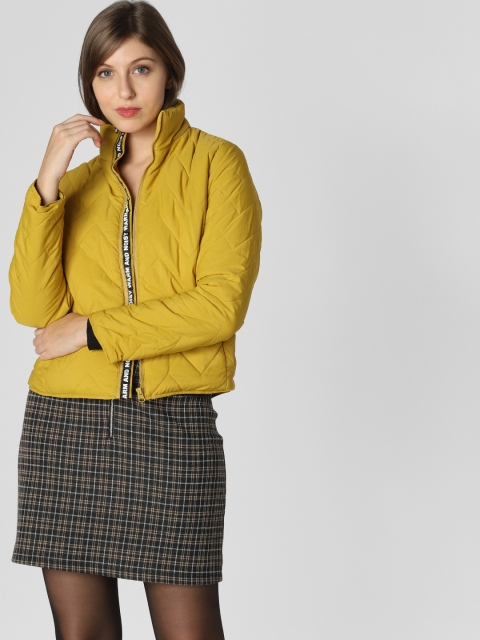 

Vero Moda Women Mustard Yellow Solid Lightweight Padded Jacket