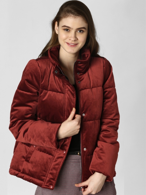

Vero Moda Women Rust Brown Solid Puffer Jacket
