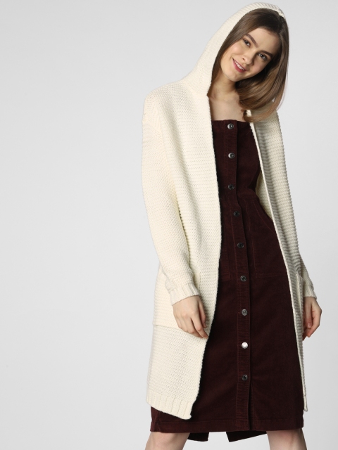 

Vero Moda Women Beige Solid Longline Sweater