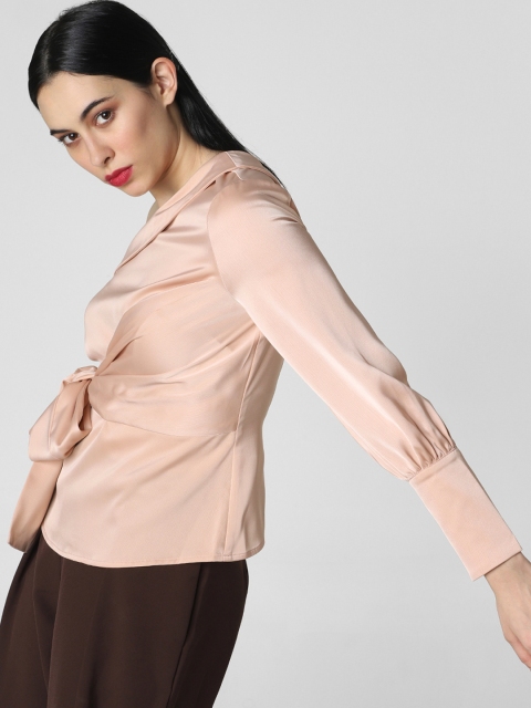 

Vero Moda Women Peach-Coloured Solid Top