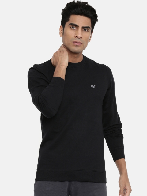

Wildcraft Men Black Solid Sweatshirt
