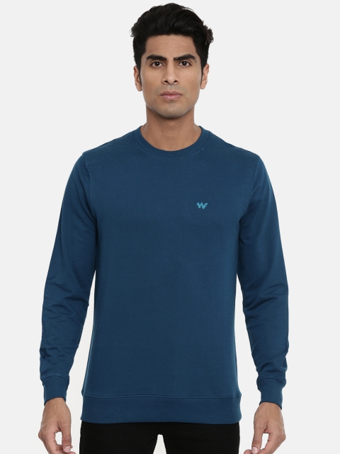 

Wildcraft Men Teal Blue Solid Sweatshirt