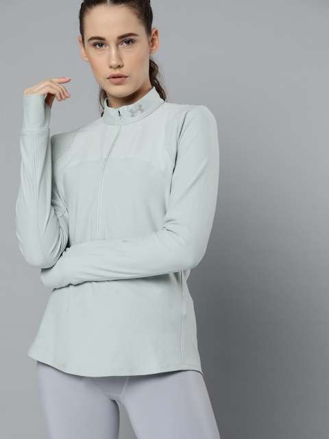 

UNDER ARMOUR Women Green HeatGear Solid Sports Sweatshirt